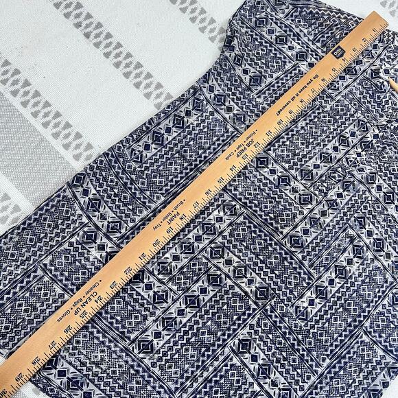 J. Jill Wearever Blouse Tunic Tribal Geometric Print High Low Hem XS Women's - Picture 8 of 10